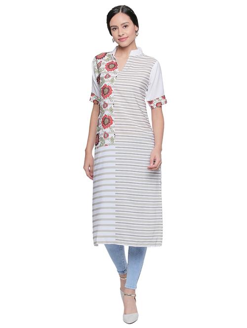 printed straight kurta - 15741247 - Very Small Image - 1