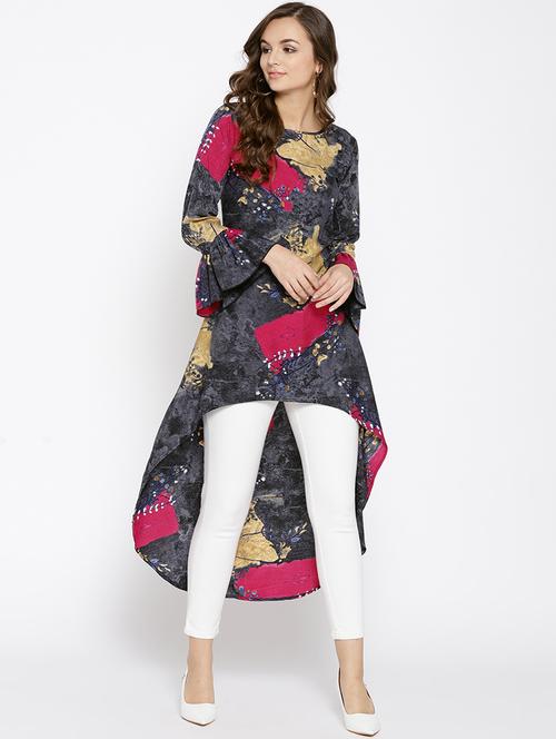 flute sleeved high-low tunic - 15742382 - Very Small Image - 1