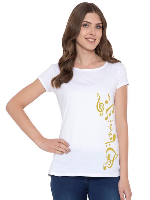 round neck graphic print tee - 15742578 - Very Small Image - 1