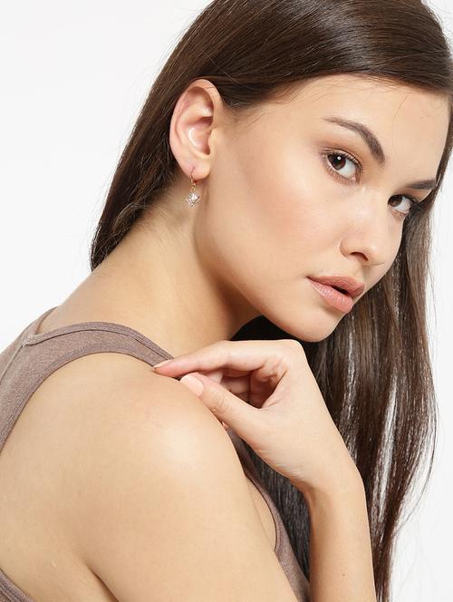  gold plated drop earring - 15743463 - Very Small Image - 1