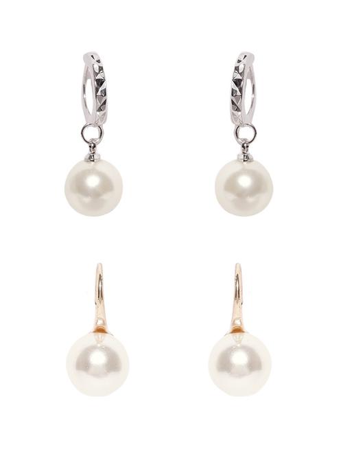 gold silver plated drop earring - 15743464 - Very Small Image - 1