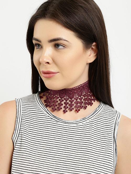 red metal choker necklace - 15746157 - Very Small Image - 1