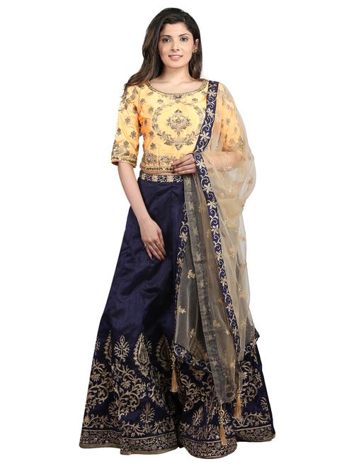 embroidered flared lehenga - 15746204 - Very Small Image - 1