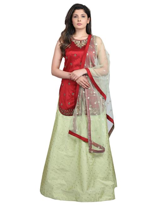 embroidered flared lehenga - 15746205 - Very Small Image - 1