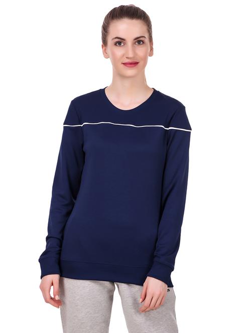 contrast piping crew neck sweatshirt - 15746324 - Very Small Image - 1