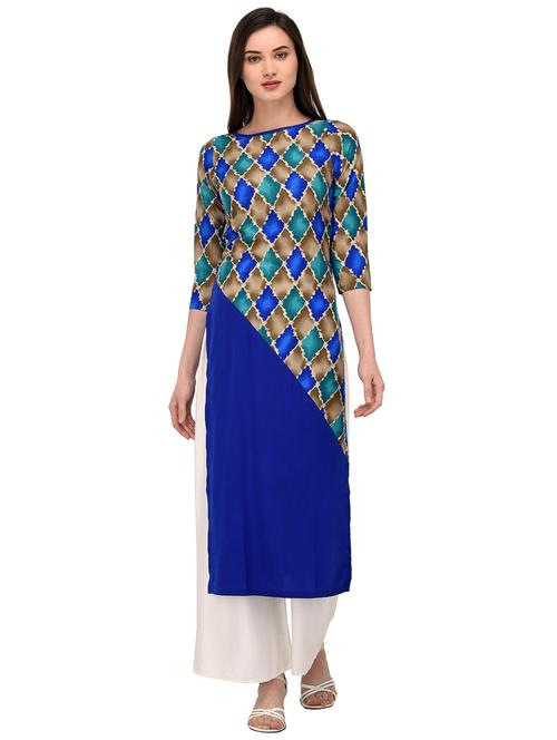 straight printed kurta - 15746354 - Very Small Image - 1