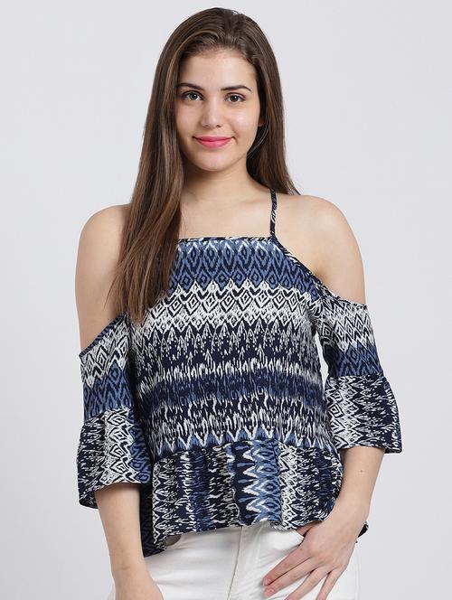 tie up back gathered hem top - 15747122 - Very Small Image - 1