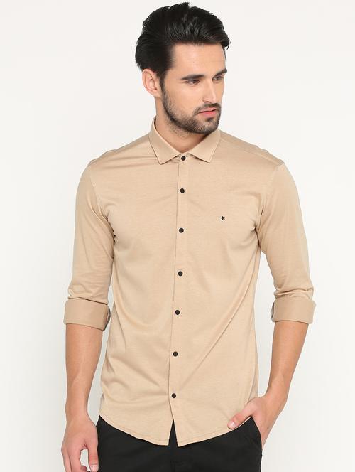 mens solid casual shirt - 15747217 - Very Small Image - 1