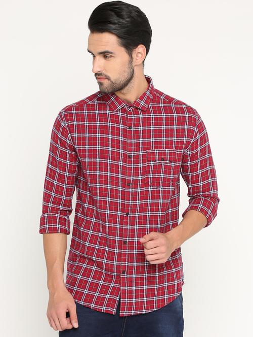 mens checks casual shirt - 15747221 - Very Small Image - 1