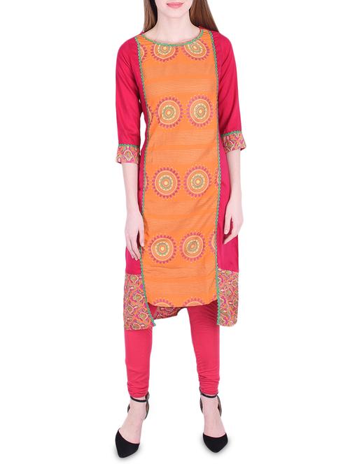 high low printed kurta - 15747270 - Very Small Image - 1