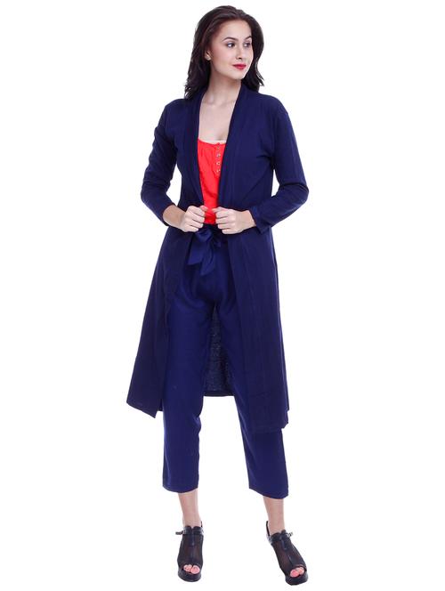 navy blue long shrug - 15748615 - Very Small Image - 1