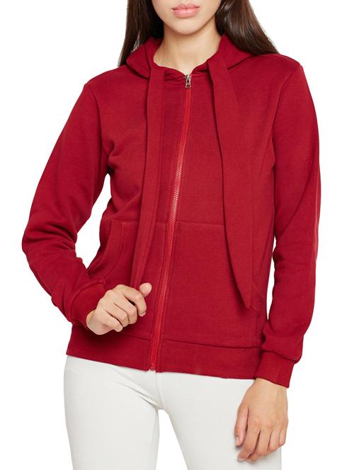 ribbed edge zip up hooded sweatshirt - 15748772 - Very Small Image - 1