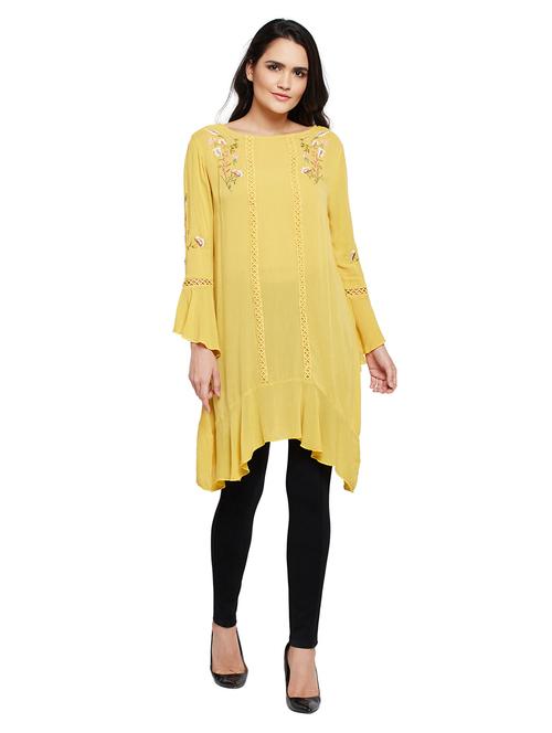 asymmetric embroidered kurta - 15750617 - Very Small Image - 1