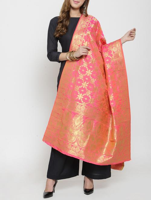 self-design banarasi dupatta - 15755868 - Very Small Image - 1