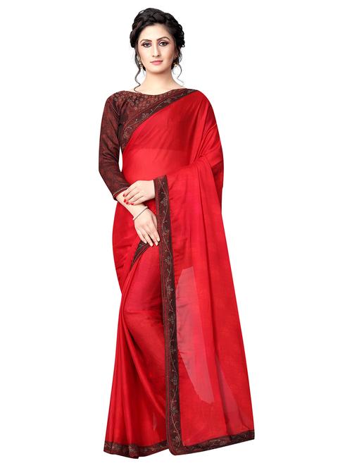 embellished border silk saree - 15756516 - Very Small Image - 1
