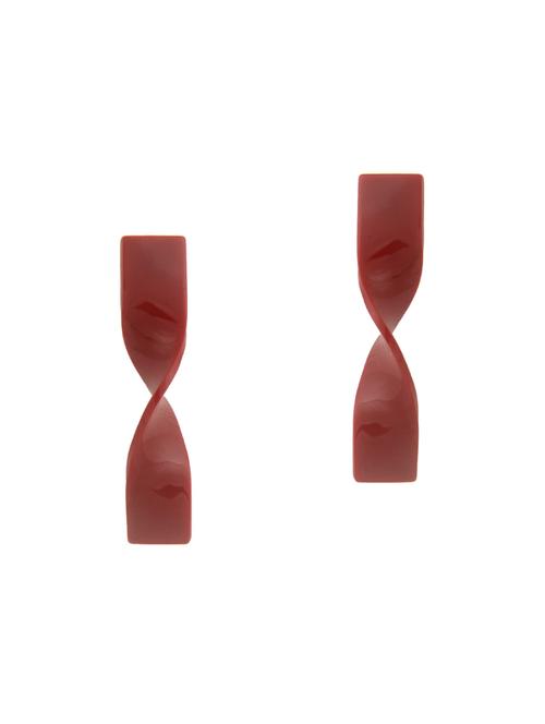 red twisted drop earrings - 15757732 - Very Small Image - 1