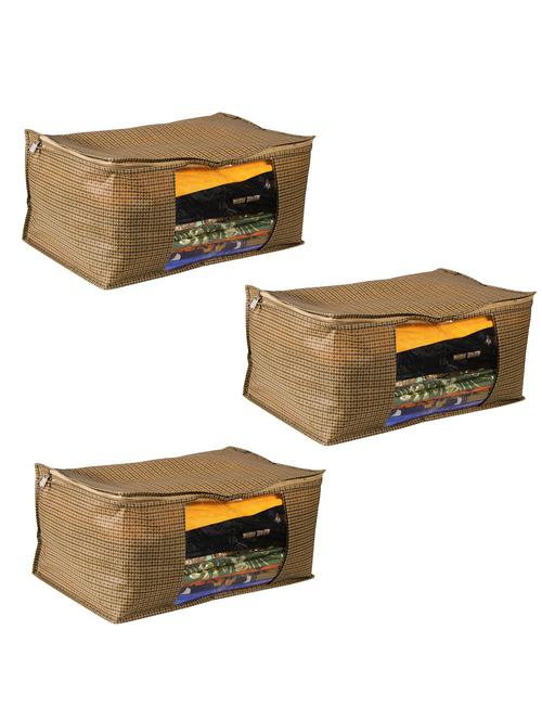 designer non woven saree bag/ storage bag /garmet cover / wardrobe organizer saree cover set of 3 pcs - 15758025 - Very Small Image - 1