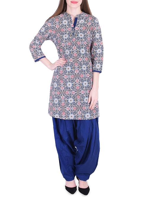 geometrical printed kurta with salwaar - 15760171 - Very Small Image - 1
