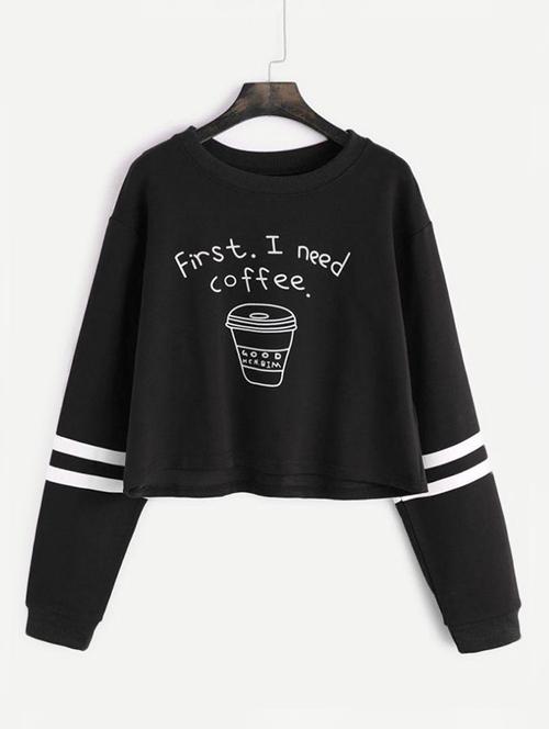 quirky print varsity striped sweatshirt - 15762527 - Very Small Image - 1