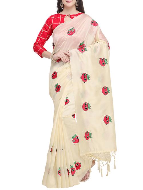 conversational embroidered saree with blouse - 15763403 - Very Small Image - 1