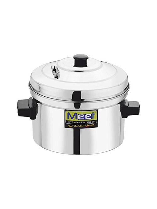 meet stainless steel idli maker cooker with 6 plates, 9 diameter, sliver steel - 15764155 - Very Small Image - 1