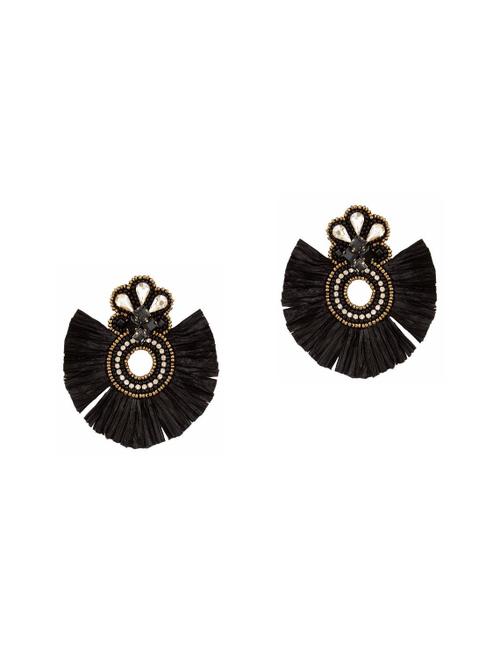 black brass drop earring - 15764225 - Very Small Image - 1