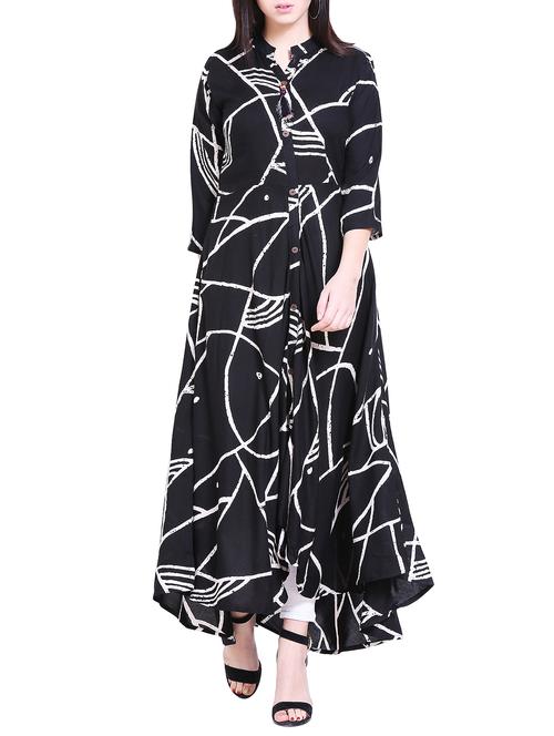 asymmetric printed kurta - 15765072 - Very Small Image - 1