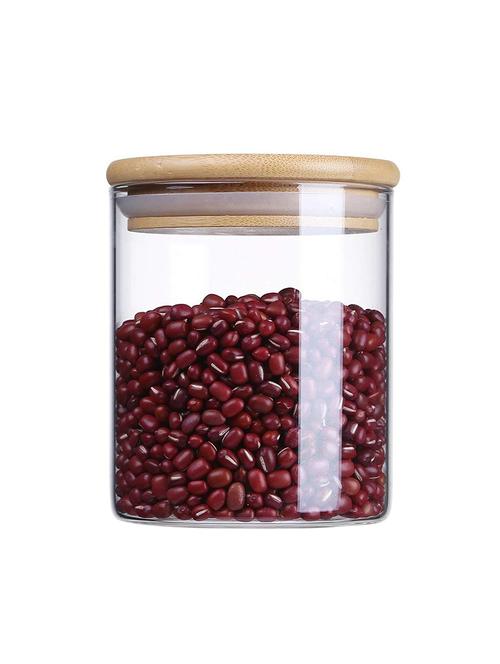  glassware food containers with bamboo lid  - 15767134 - Very Small Image - 1