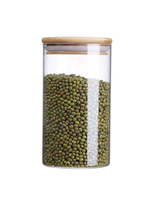 glass food containers with bamboo lid  - 15767146 - Very Small Image - 1