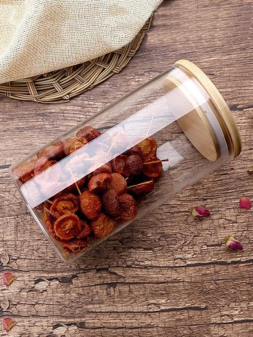  glass storage jar with bamboo lid   - 15767156 - Very Small Image - 1