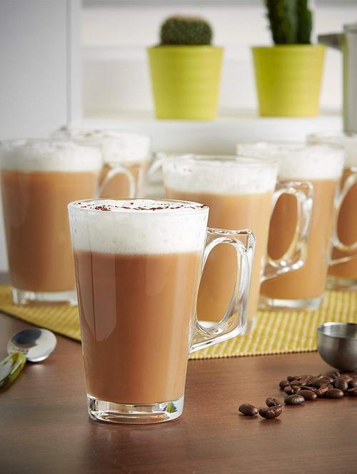 imported coffee glass mug, 260 ml, set of 6 - 15767165 - Very Small Image - 1