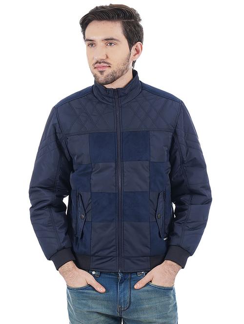 navy blue polyester puffer jacket - 15769838 - Very Small Image - 1