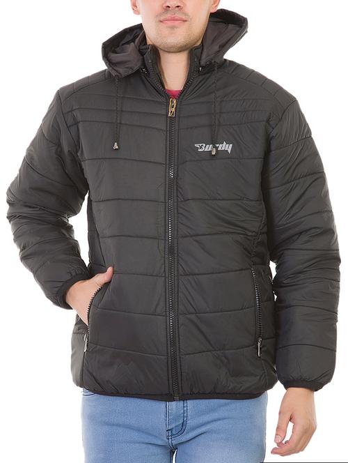 black polyester quilted jacket - 15770051 - Very Small Image - 1