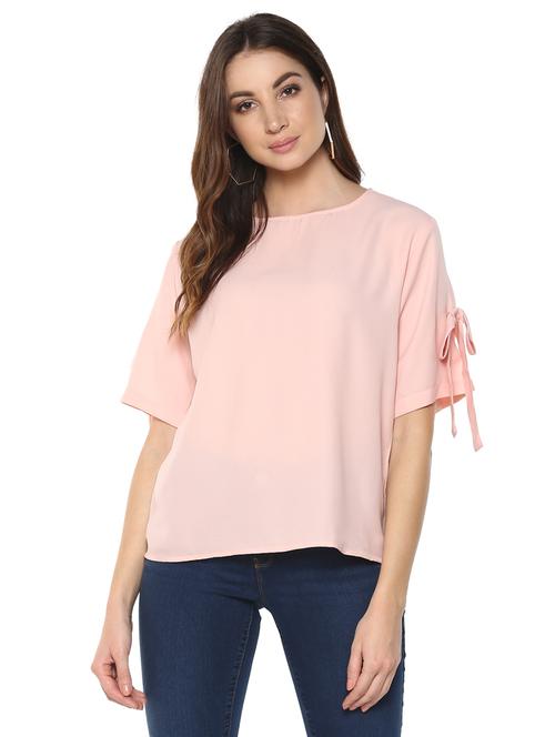 women's straight round neck top - 15770373 - Very Small Image - 1