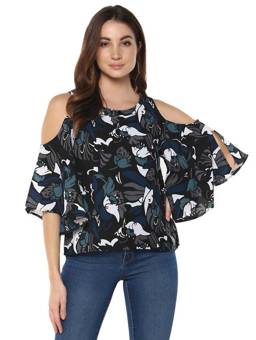 women's a line round neck top - 15770427 - Very Small Image - 1