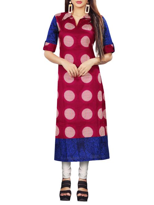 polka dot straight kurta - 15770536 - Very Small Image - 1