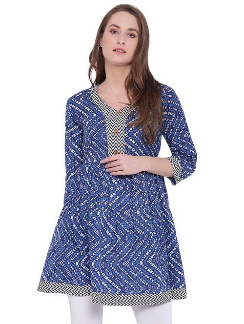 chevron flared kurti - 15774879 - Very Small Image - 1