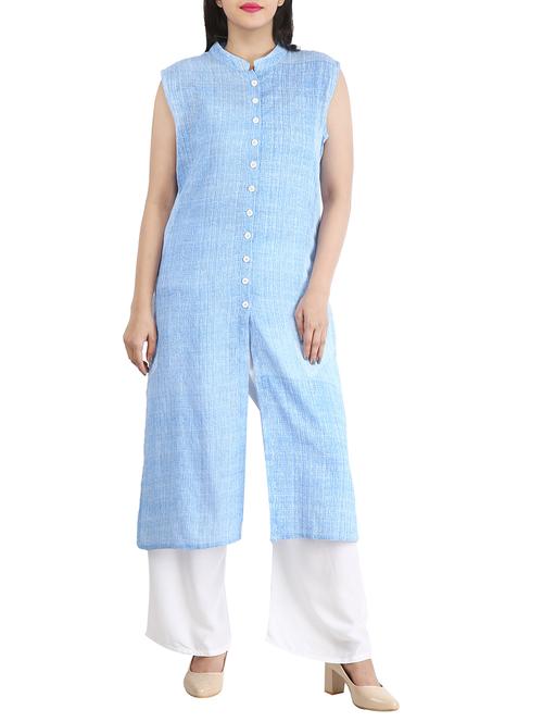 straight slit solid kurta - 15774910 - Very Small Image - 1