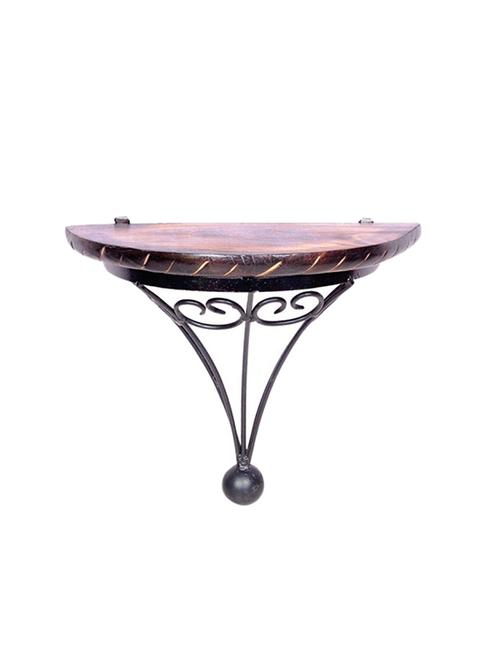 desi karigar wood and wrought iron fancy wall bracket - 15775878 - Very Small Image - 1