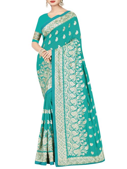 resham embroidered saree - 15776035 - Very Small Image - 1
