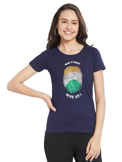dark blue graphic tee - 15776787 - Very Small Image - 1