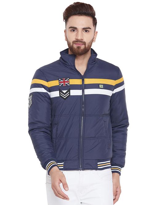 navy blue nylon quilted jacket - 15777208 - Very Small Image - 1