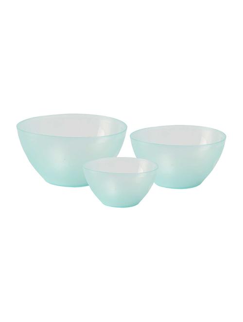 incrizma 3 piece nested polypropylene mixing bowl set (green) - 15778018 - Very Small Image - 1