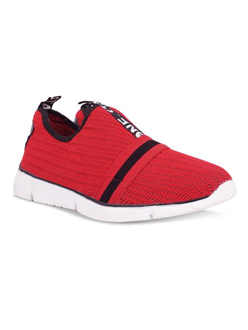 red fabric slip on sport shoes - 15778790 - Very Small Image - 1