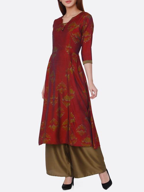 flared printed kurta - 15779941 - Very Small Image - 1