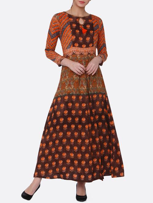 a-line printed kurta - 15779954 - Very Small Image - 1