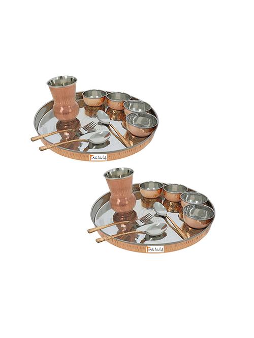 copper traditional dinner set (gold), set of 2 - 15780013 - Very Small Image - 1