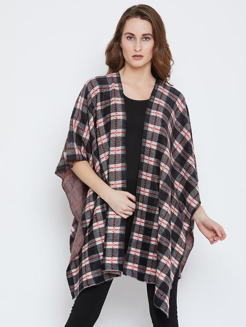 tartan pattern open shrug - 15781152 - Very Small Image - 1