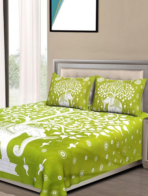cotton double bedsheet with 2 pillow covers - 15781314 - Very Small Image - 1