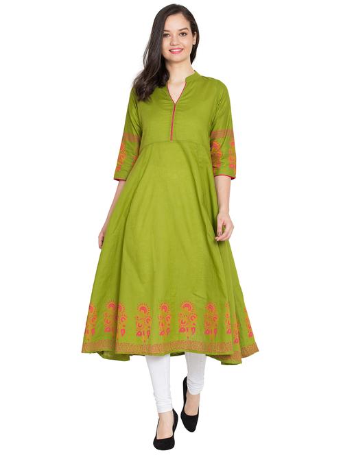 women's flared kurta - 15781561 - Very Small Image - 1